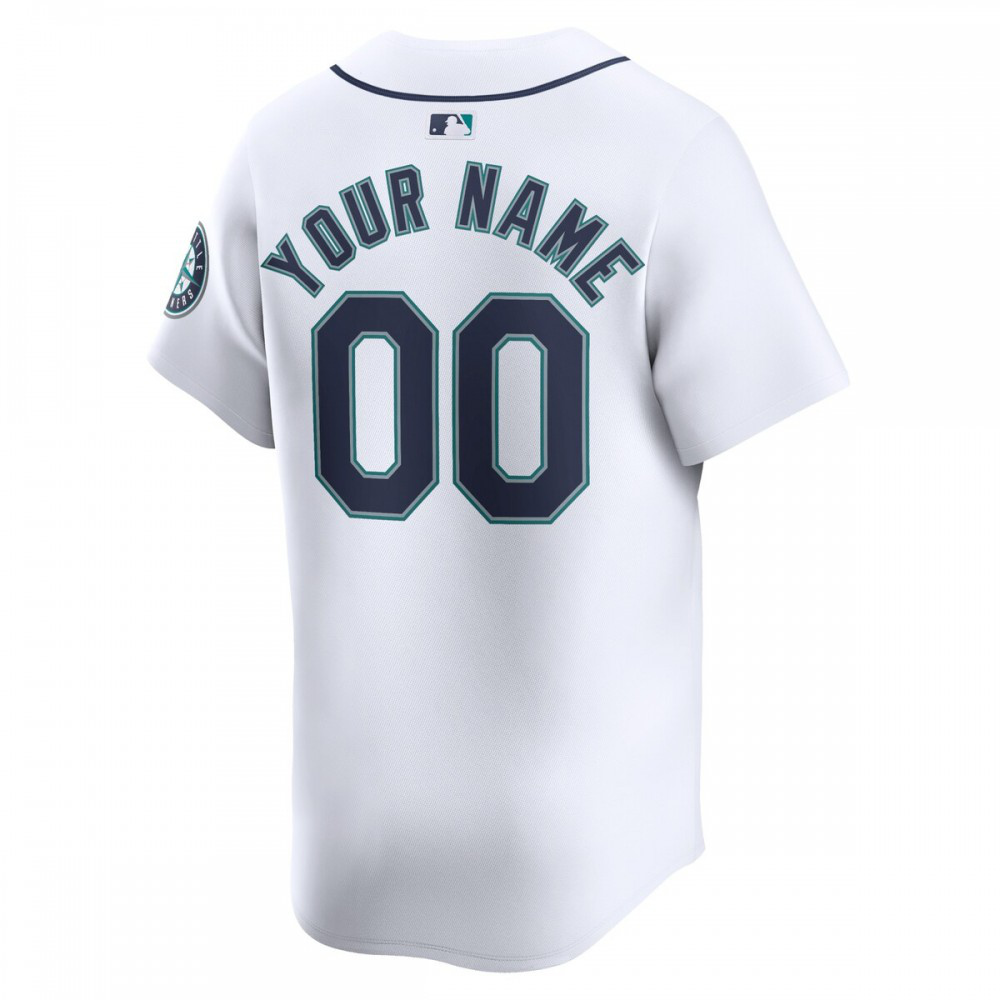 Seattle Mariners Youth Home Limited Custom Jersey - White-Pro Kit Vault | Brand New 26/27 Sports Jerseys